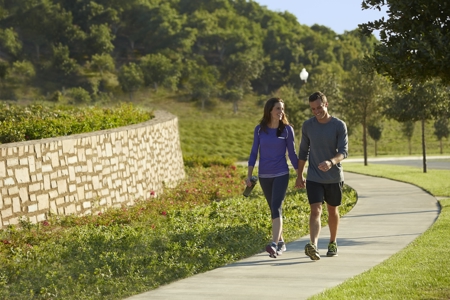 Couple Walking in Orchard Hills