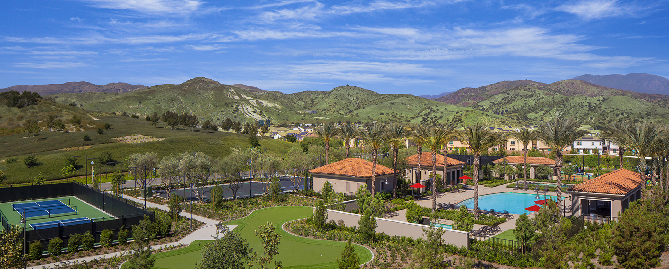 Aerial shot of Hillcrest Park