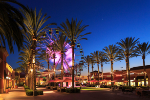 Giant Wheel at Irvine Spectrum Center at night