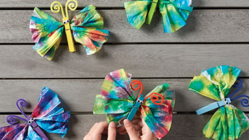Tie dye butterflies